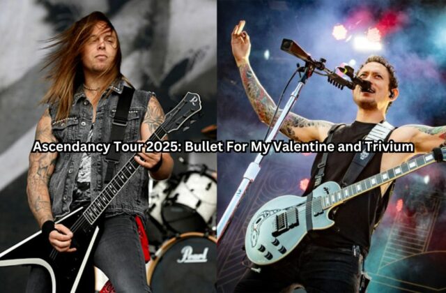 Matthew Tuck of Bullet and Matt Heafy of Trivium. Photos: GETTY IMAGES